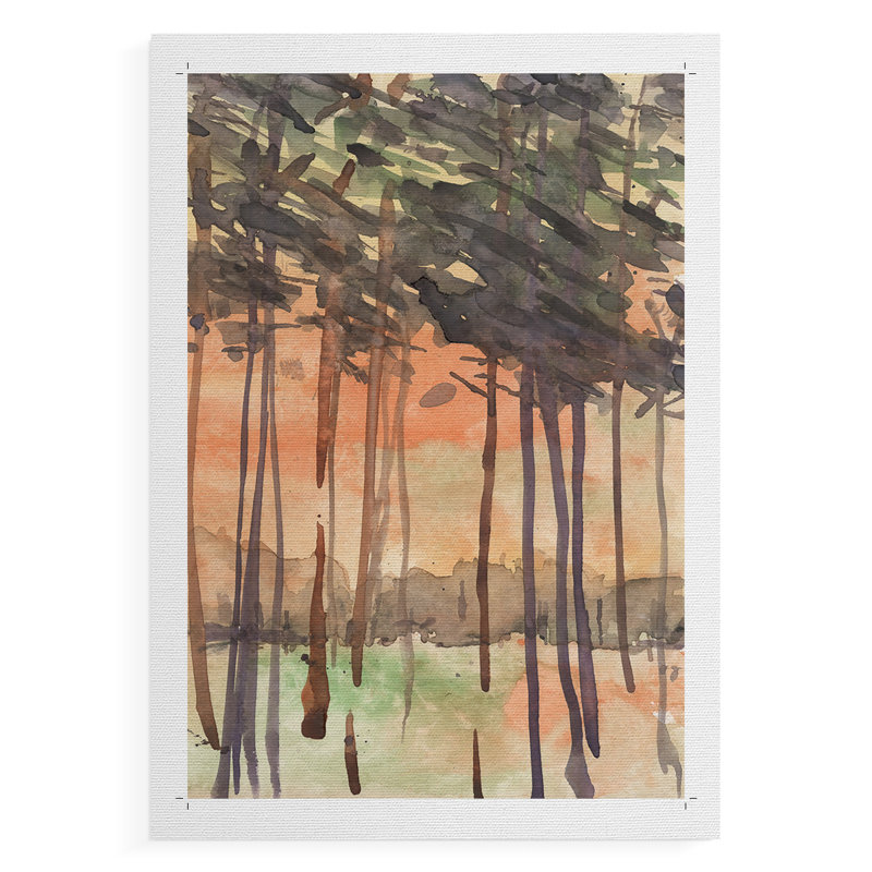 Entre les arbres I - impression sur toile seulement - non encadrée, H 48 po x l 32 po