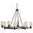 Circolo 8 - Light Steel Dimmable Wagon Wheel Chandelier
