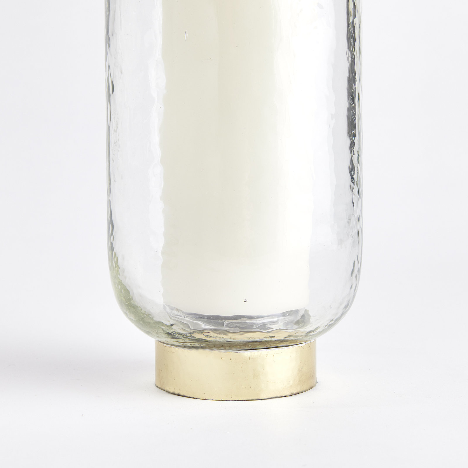 Glass Hurricane Candle Holder, 12" H x 5" W x 5" D