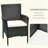 2 PCS Rattan Wicker Dining Chairs With Cushions And Anti-Slip Foot, Patio Stackable Chairs Set For Backyard, Garden, Lawn