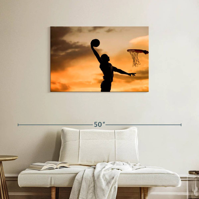 Silhouette de Sirci Basketball Dunk, H 24 po x l 36 po