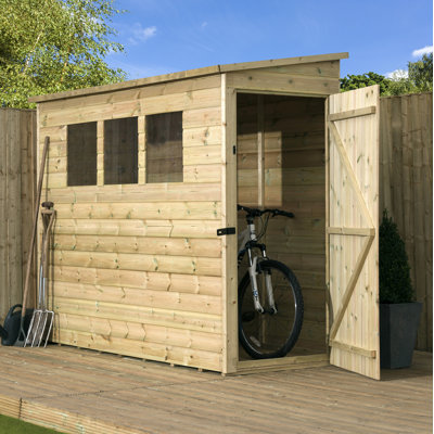 3 Ft. W x 6 Ft. D Shiplap Pent Wooden Shed