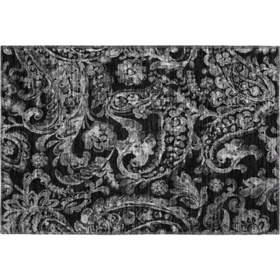 Premium Machine Washable Prisco Black Rug
