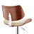 Attie Swivel Adjustable Height Armless Bar Stool with Pedestal Base in Faux Leather and Metal-123457405-123457407