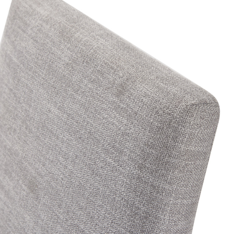 Chaise rembourrée en lin Donaho, gris