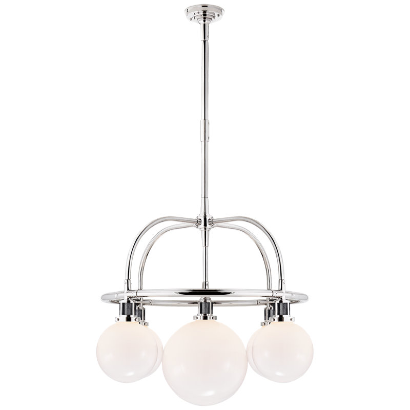 Ralph Lauren McCarren 5 Light Chandelier, Polished Nickel