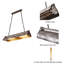 Luminaire suspendu linéaire en métal 4 lumières Farmhouse