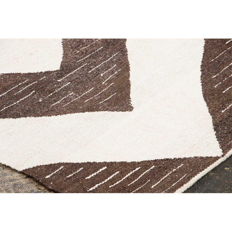 Vintage Turkish Kilim Hemp Rug with Brown Stripes by Rug & Kilim, 1950-1959, Black