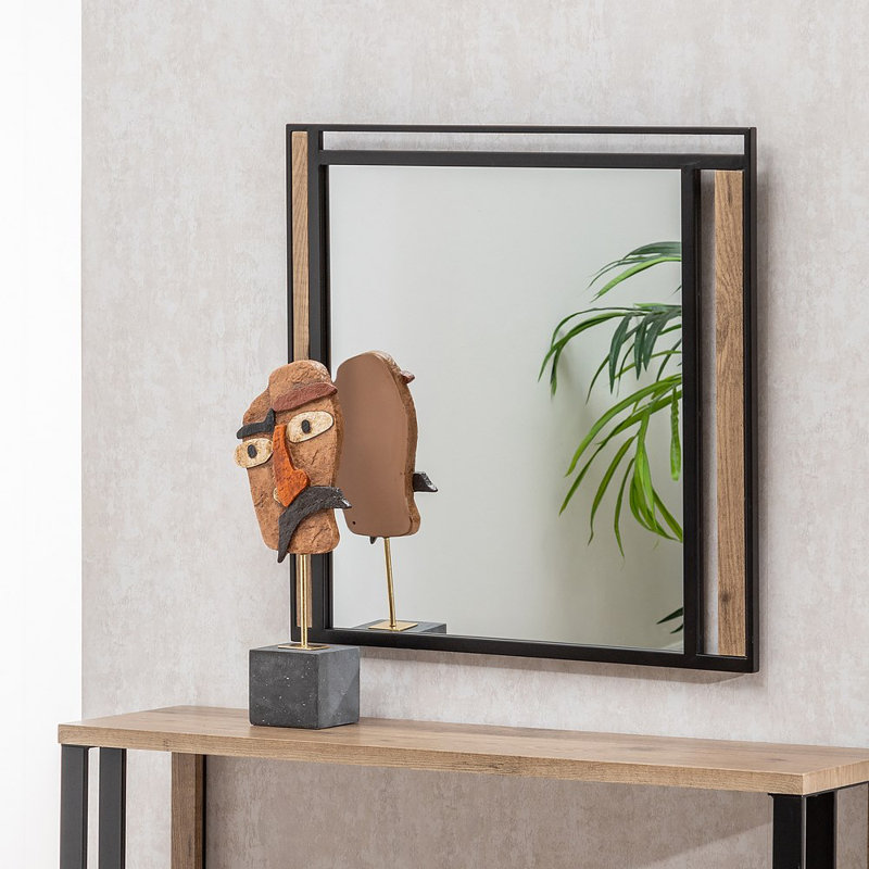 Klingler Metal Flat Wall Mirror