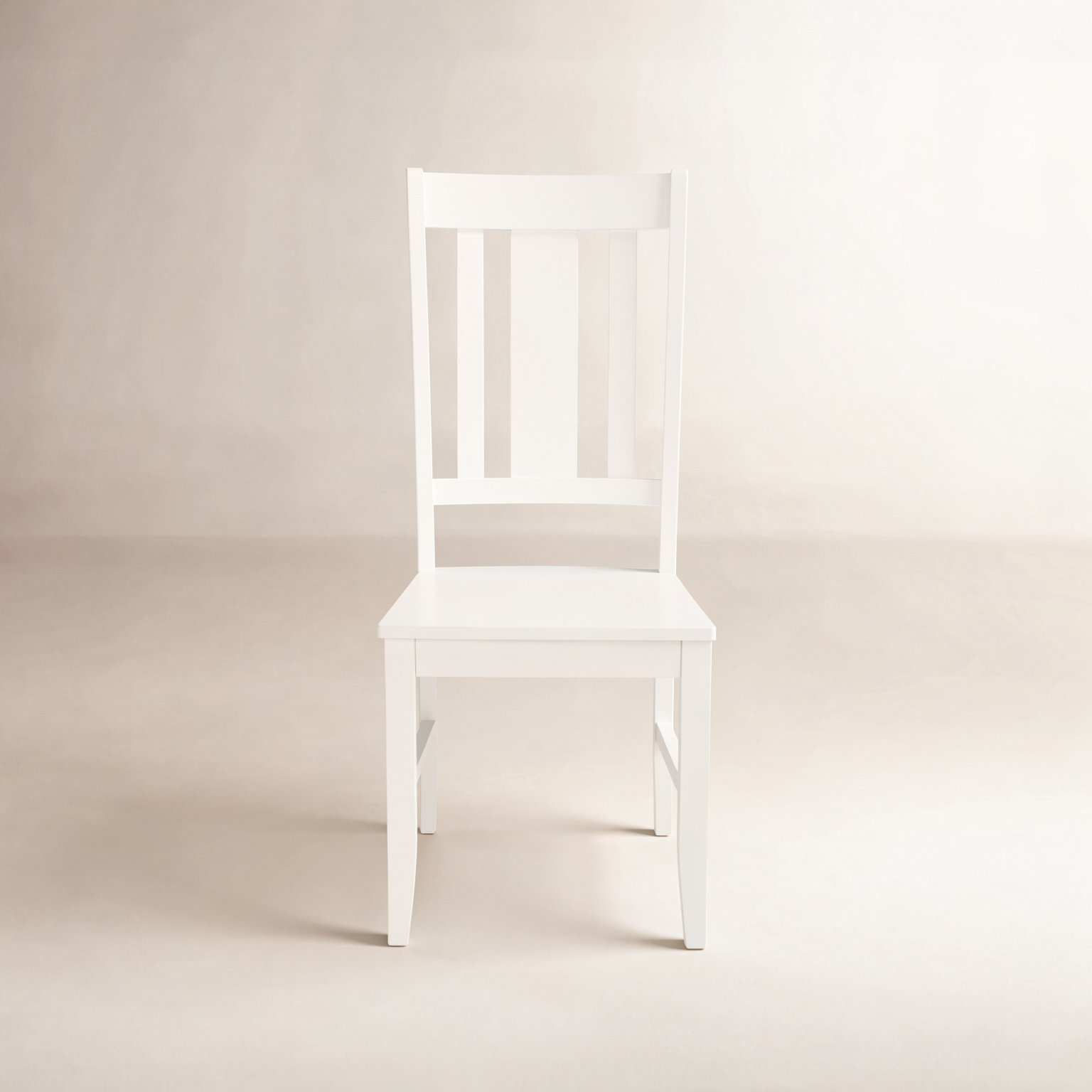 Sam Slat Back Side Chair, White