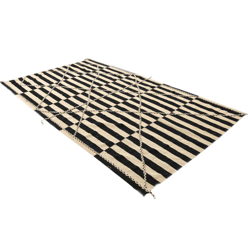 Tapis noir et blanc Ottilie
