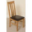 47cm H Upholstered Slat Back Side Chair in Brown-20100557