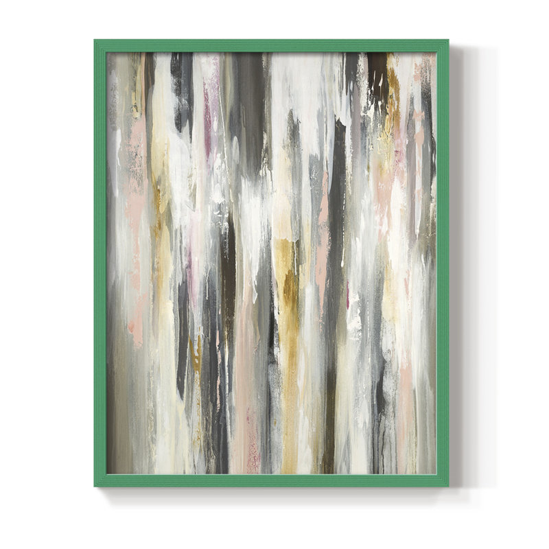 Impression encadrée Color Ripple II - bois massif, H 10 po x l 8 po, Vert