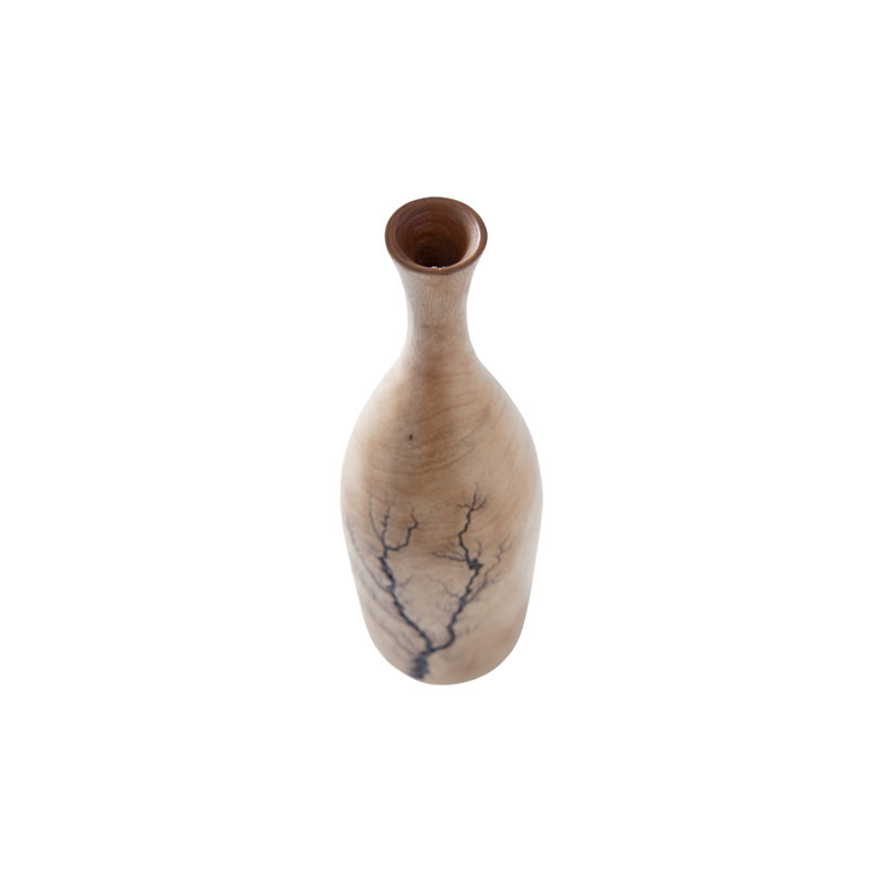 Lightning Brown 18" Wood Table Vase