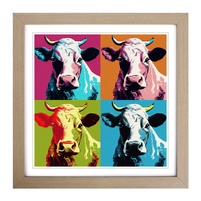 Cow Pop Art No.1 - Framed Print