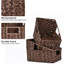 Paniers de rangement en osier, panier en osier imperméable avec poignées, bacs de rangement tissés trapézoïdaux pour l'organisation, panier en osier décoratif, paquet de 2-967567044