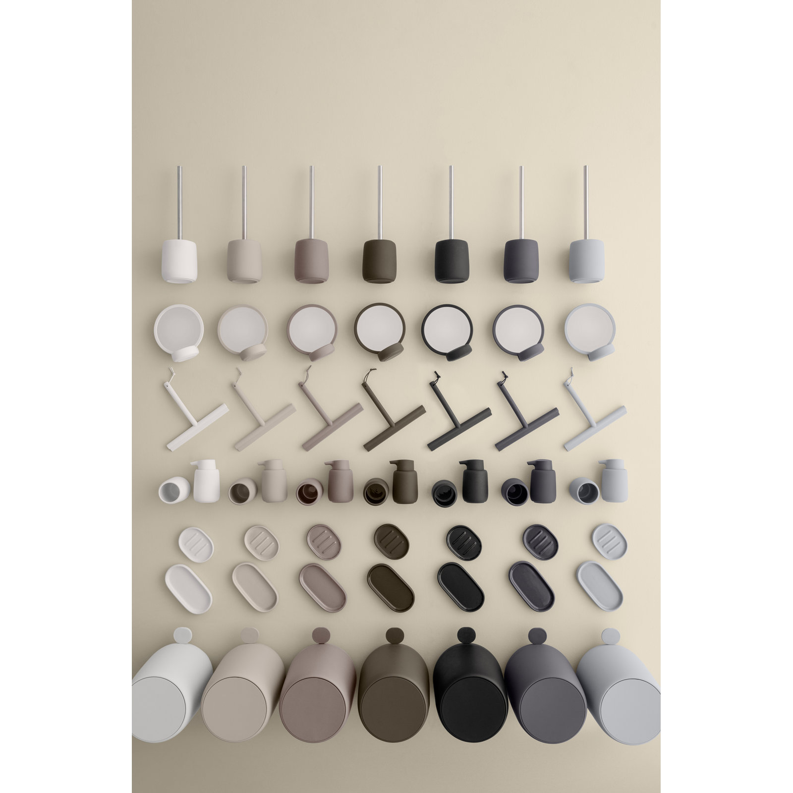 SONO 15.37" Ceramic Toilet Brush and Holder, Magnet