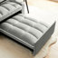 Canapé multifonctionnel en velours gris, fauteuil inclinable convertible compact pour les petits espaces