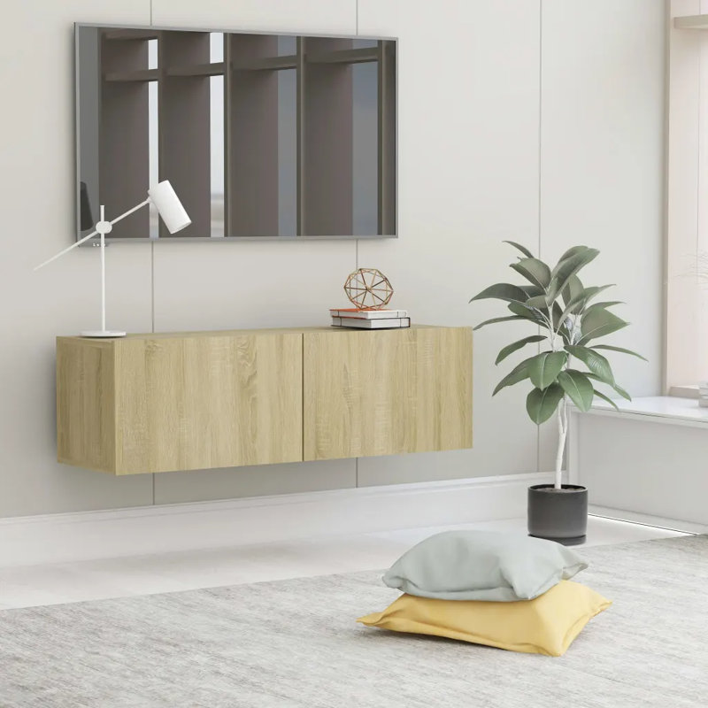 Angeleen Unfinished TV Stand, 100cm, Sonoma Oak