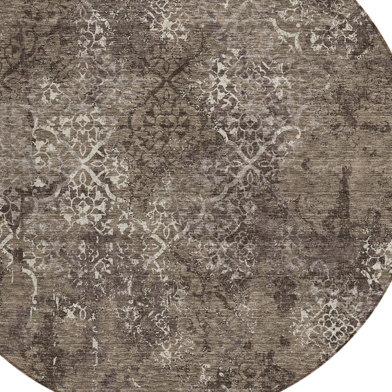 Tapis ivoire rond 8 po