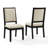 2 Pieces Parsons Dining Chair with Curved High Back & Solid Wood Legs-1921912385