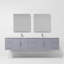 Ensemble de meuble-lavabo double mural 84 "avec miroir Geneva-112952428-87285970