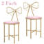 Pink Velvet Dining Chair Dressing Stool Sturdy Makeup Vanity Chair For Bedroom Living Room-2102648186