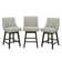 Arvelle Swivel Upholstered Counter Stool with Solid Wood Frame