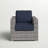 Wicker Club Chair Grey