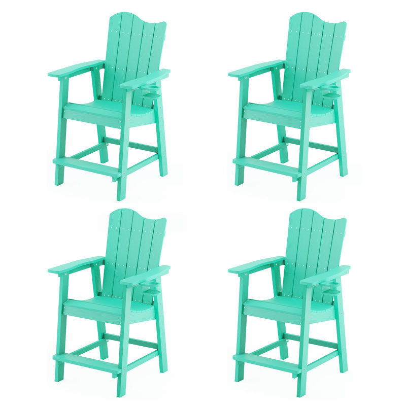 Chaise Adirondack en plastique / résine Ralda, Vert clair