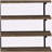 Black and Rustic Oak 40-inch Wall Shelf-593127919-593127905