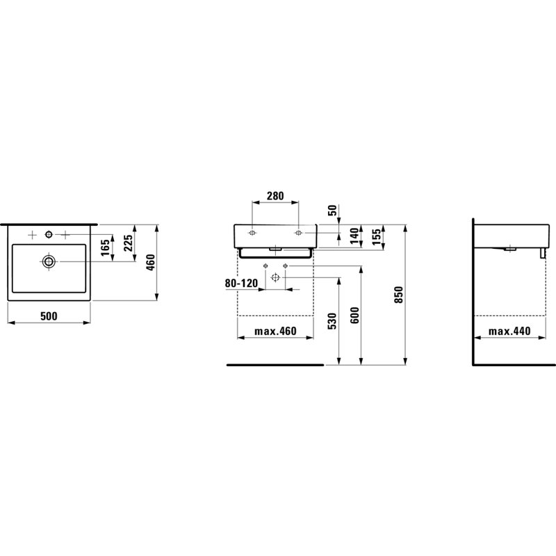 Living City 19.69'' L Bathroom Sink, Single