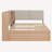 Wooden L-shaped Daybed Corner Bed with 2 Drawers, Storage Bookcase, Upholstered Headboard and USB Charging Ports-1833160424-1833160431
