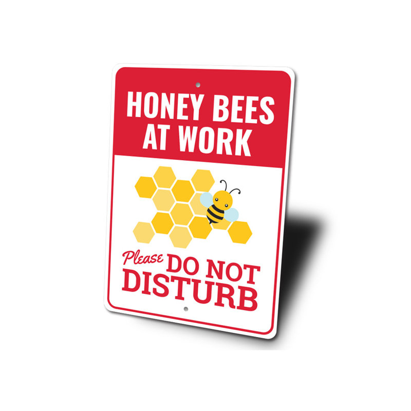 Plaque en aluminium Honey Bee, H 14 po x l 10 po x P 0,04 po