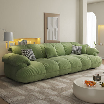 Green Polyester Modular Sofa cushion couch