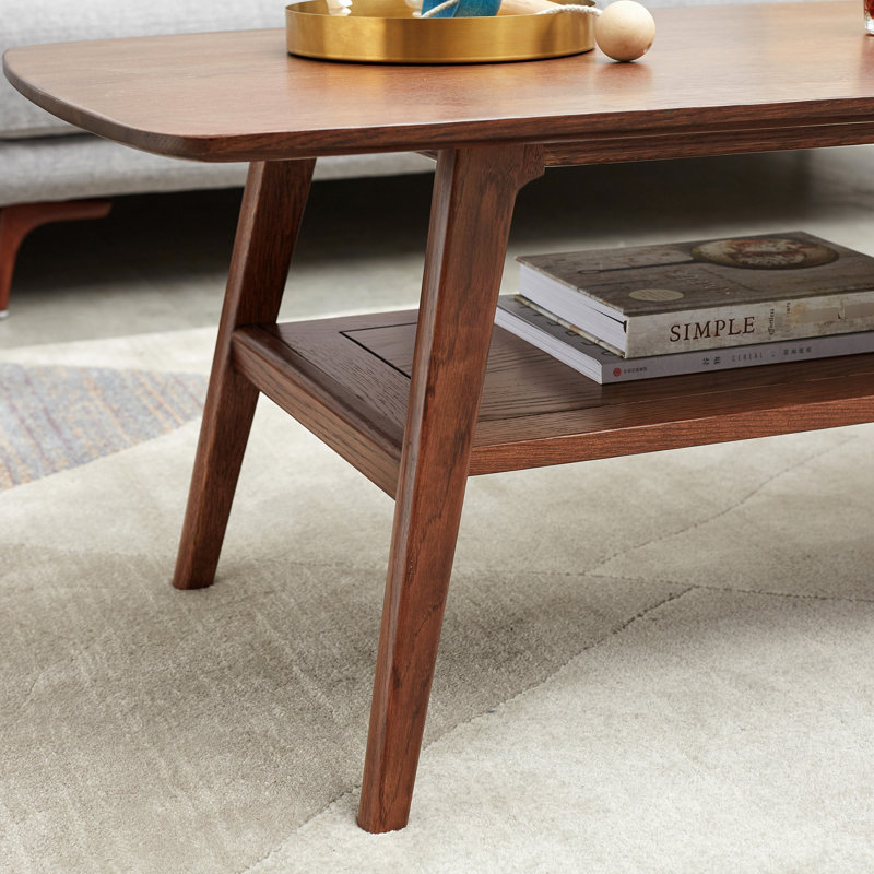 Bureau d'étude en bois de chêne massif - 120 x 56 x 44 cm, avec tablette de rangement pour la table rectangulaire