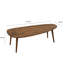 Modern Coffee Table, Walnut Colour, 45.3 x 15.0 x 19.0 inches | 100% High Quality Pine Wood Frame & 100% Beech Wood Legs | Stylish Geometric Design, Perfect for Living Room & Contemporary Spaces