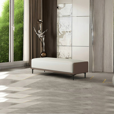 Banc rembourré en similicuir Custom Home