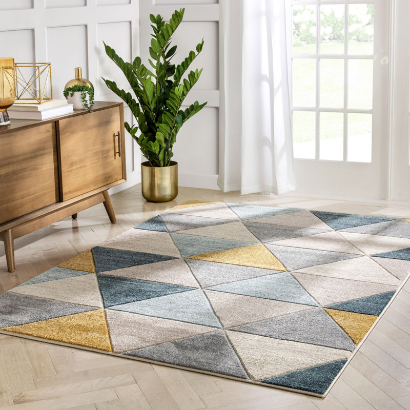 Ruby Geometric Area Rug, Rectangle 120 x 160cm