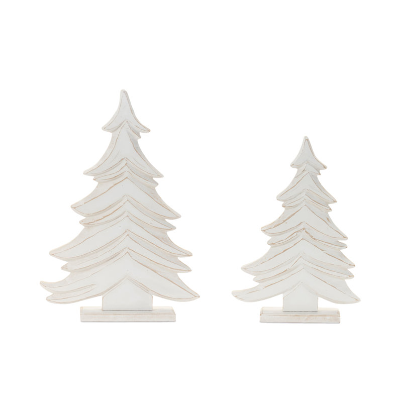 Carved Wood Pine Tree