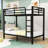 Metal Bunk Bed With Guardrails And Ladder-417149998-417150160