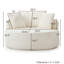 53.5''Modern Corduroy Round Chair With 3 Pillows-2126122266