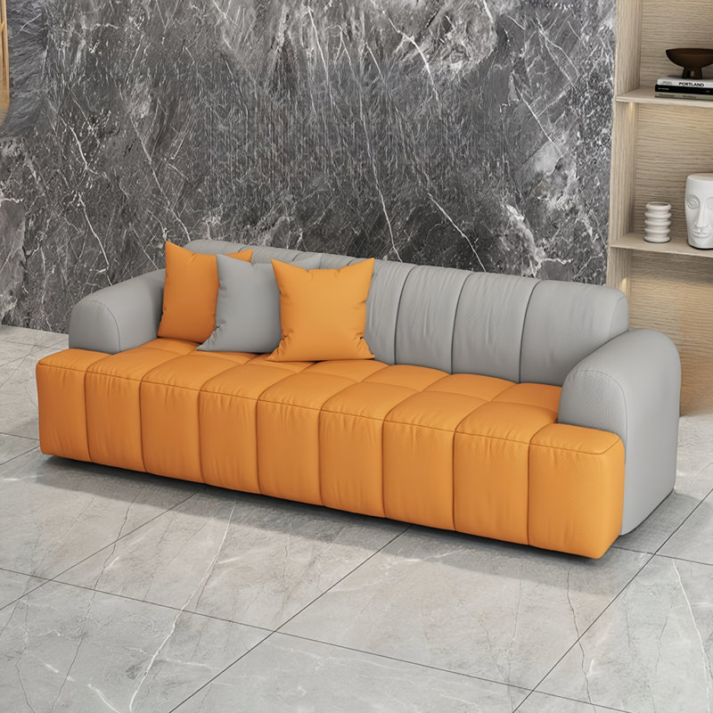 Kanesia, H 28,35 po x l 82,68 po x P 29,53 po, 2, Gris / Orange