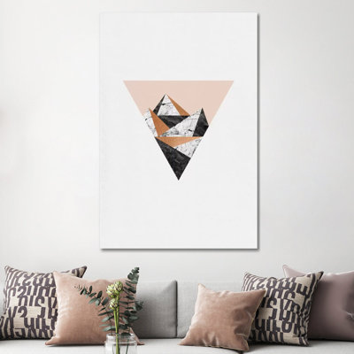 Geo Landscape Triangle 1 Piece Wrapped Canvas Painting