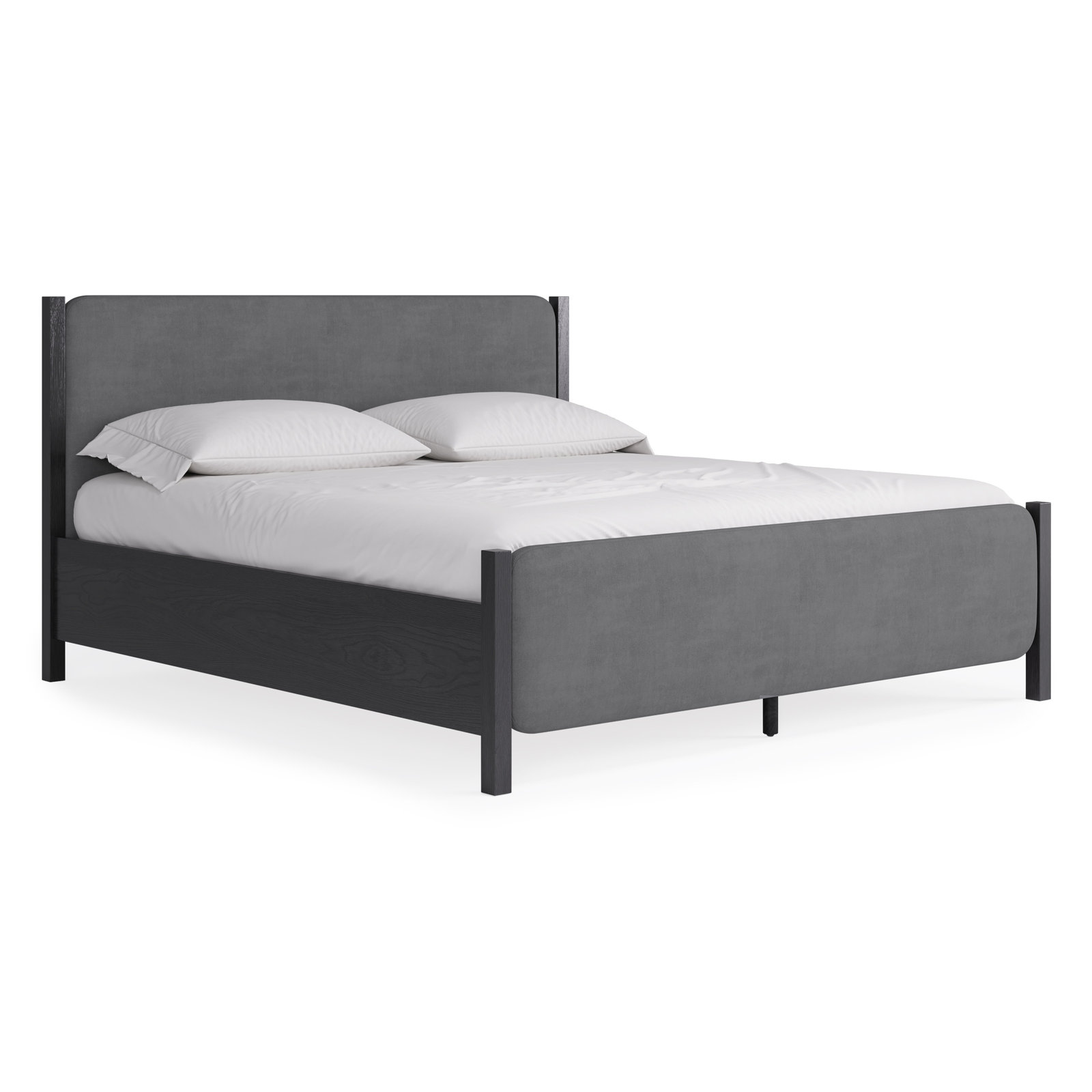Leroy Velvet Upholstered Bed, Full