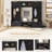 4-In-1 Detachable Hall Tree With Storage And 7 Hooks, Multiple Functions Hallway Coat Rack With Storage Drawers And Cabinet, Black Shoe Bench For Entryway Hallway-1211290871