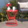 Powder-Coated Iron Side Table with Hourglass Shape & Open Cage Design