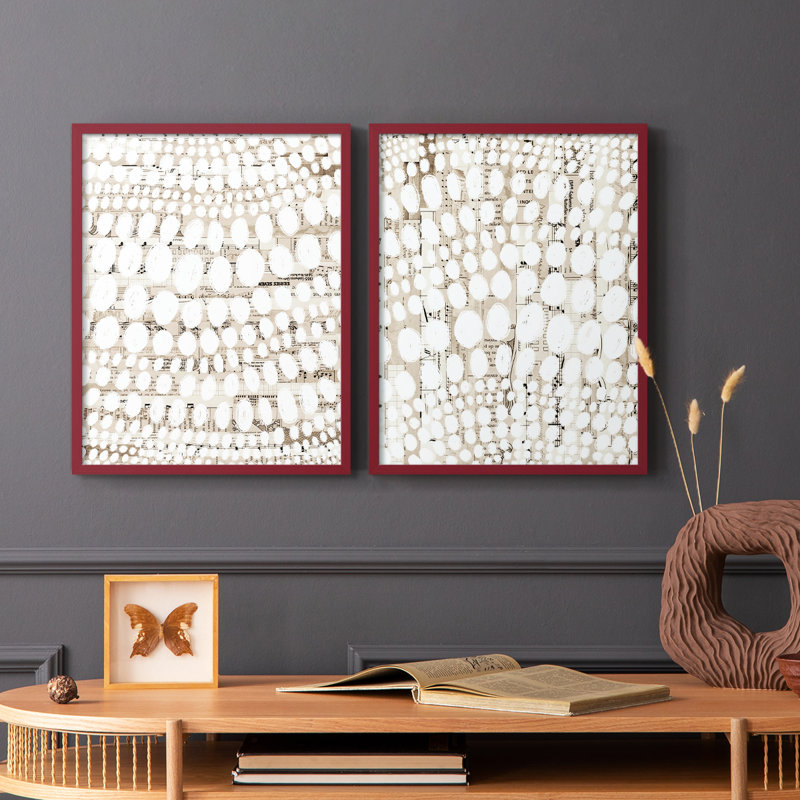 Motif rétro III - reproduction encadrée de qualité supérieure - prête à être accrochée - aucun clou requis - aucun clou requis