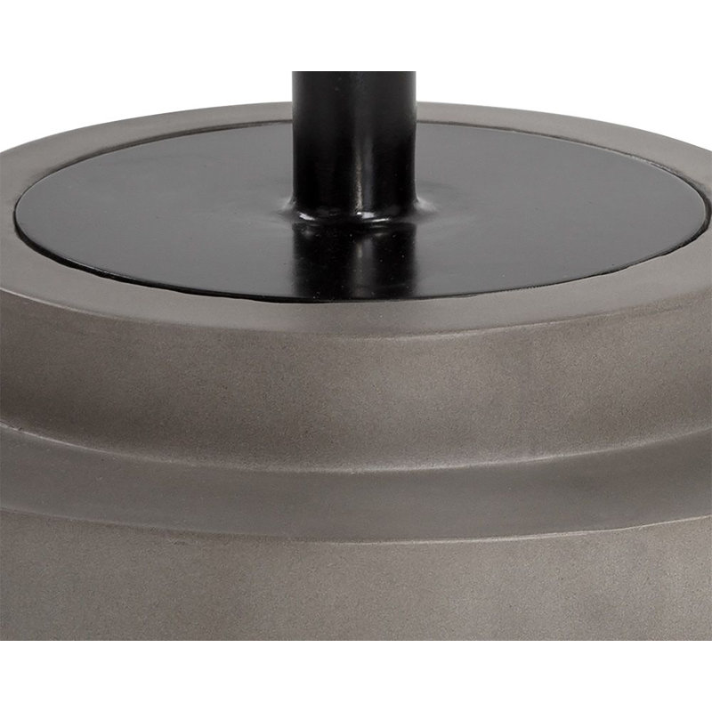 Marlowe Round Dining Table, Gray, Gray/Black