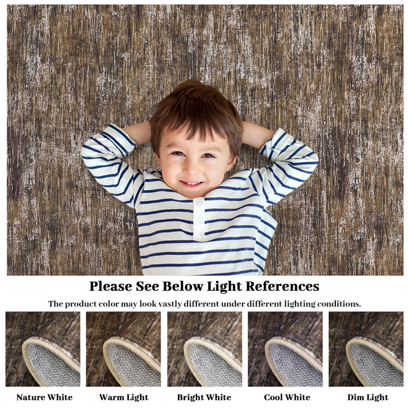 Washable Non-Slip Area Rug for Living Room - Modern Uniform Low Pile Carpet - Mark Resistant, Soft, Non Shedding Floor Mat - Home Decor for Bedroom, Dining Room, Entryway